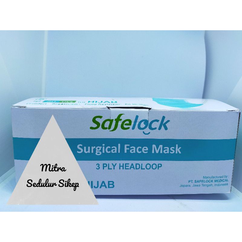 Masker Hijab Safelock l Masker Headloop l Masker Jilbab