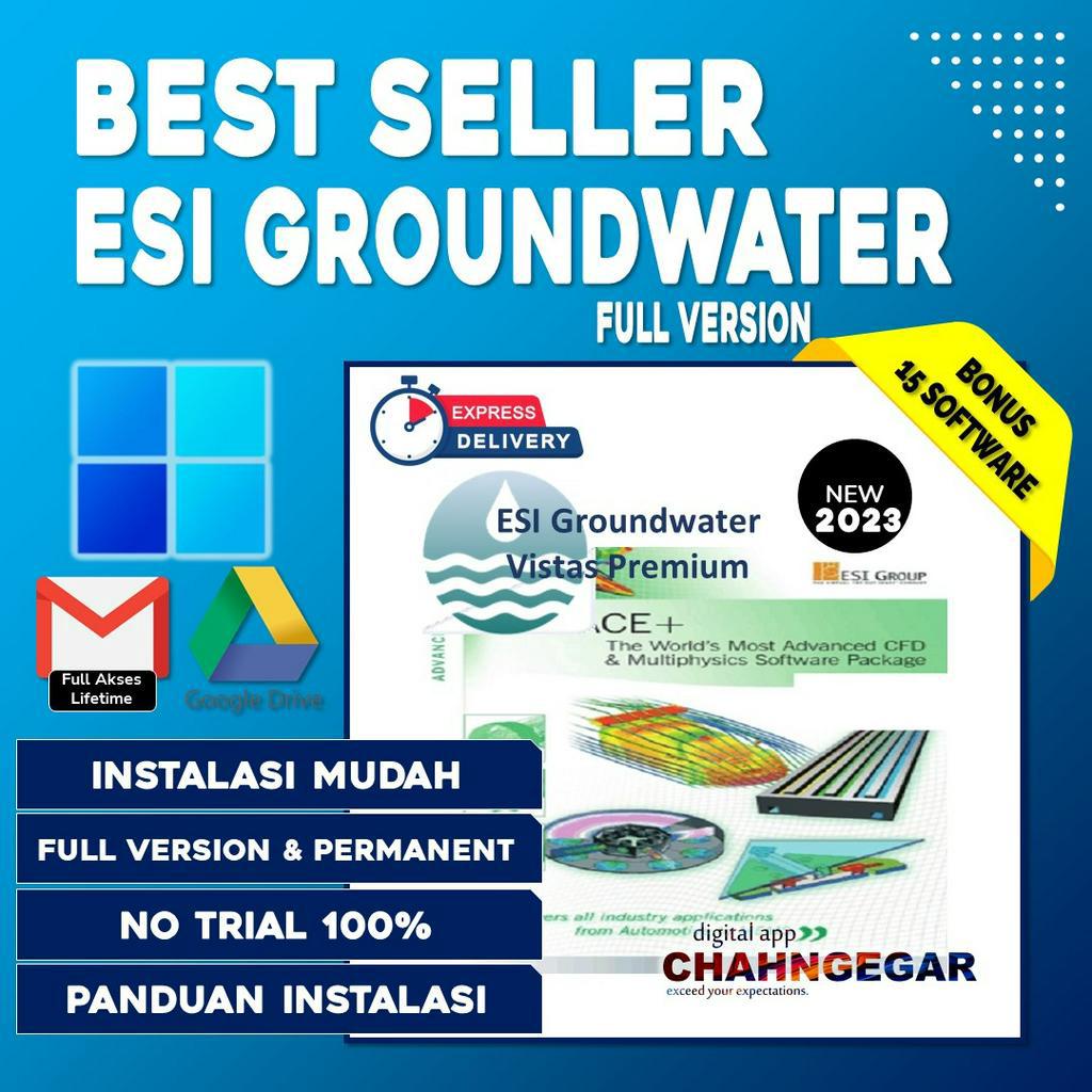 ESI Groundwater Vistas Premium 8 edisi 2023 Software untuk mensimulasikan aliran air tanah dan transportasi zat terlarut dalam sistem akuifer