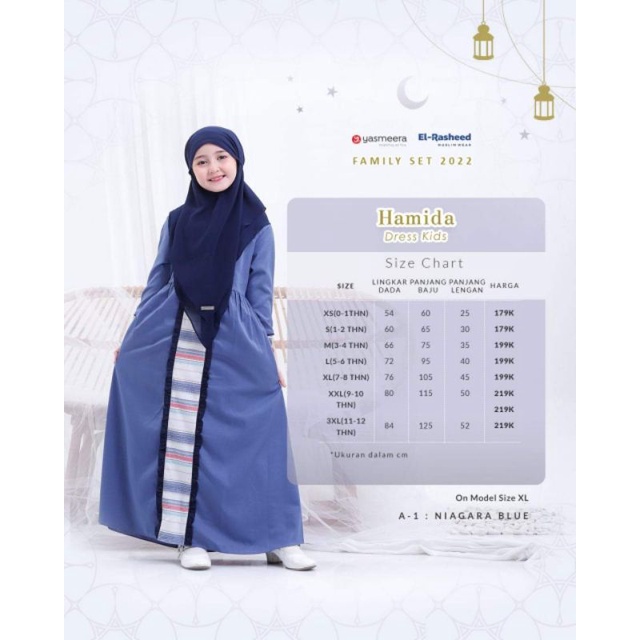 gamis anak sarimbit yasmeera