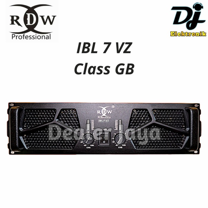 Power Amplifier RDW IBL 7 VZ / IBL 7VZ / IBL7VZ Class GB - 2 channel