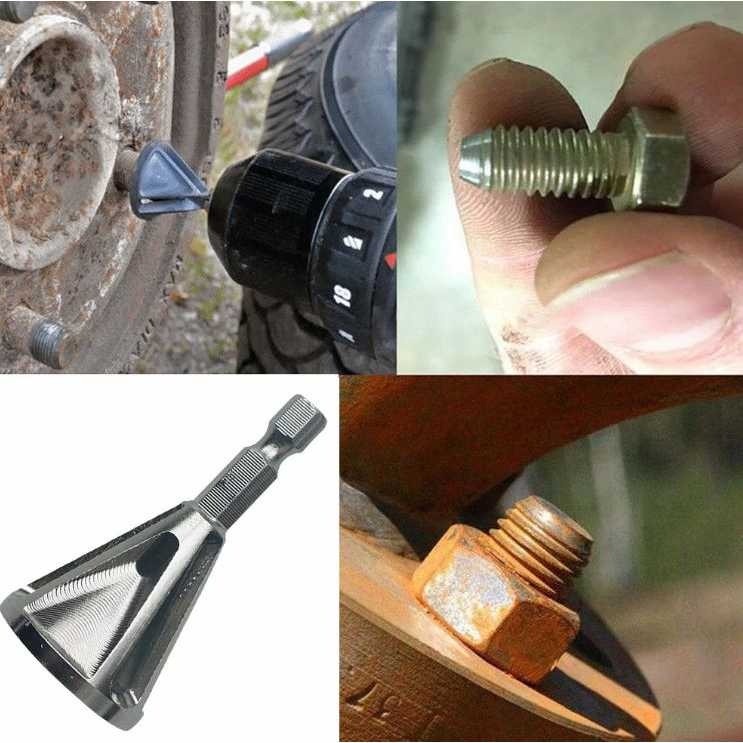 Mata Bor Reparasi Perbaiki Baut Baja Rusak Usang Deburring Tools