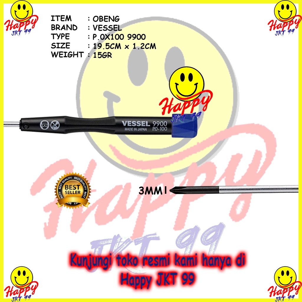 OBENG VESSEL 9900 + OBENG LAPTOP HANDPHONE HP ANDROID ORIGINAL JAPAN