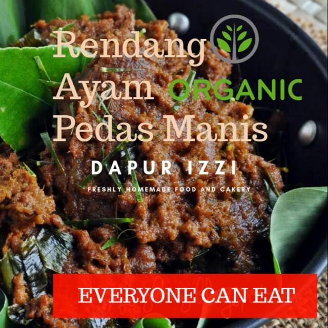 

Rendang Ayam Organik - Non MSG Halal Lauk Pauk Instant Siap Saji