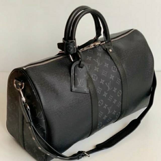 TAS WANITA LV KEEPALL TAIGARAMA & MONOGRAM SAME - HITAM & BLUE