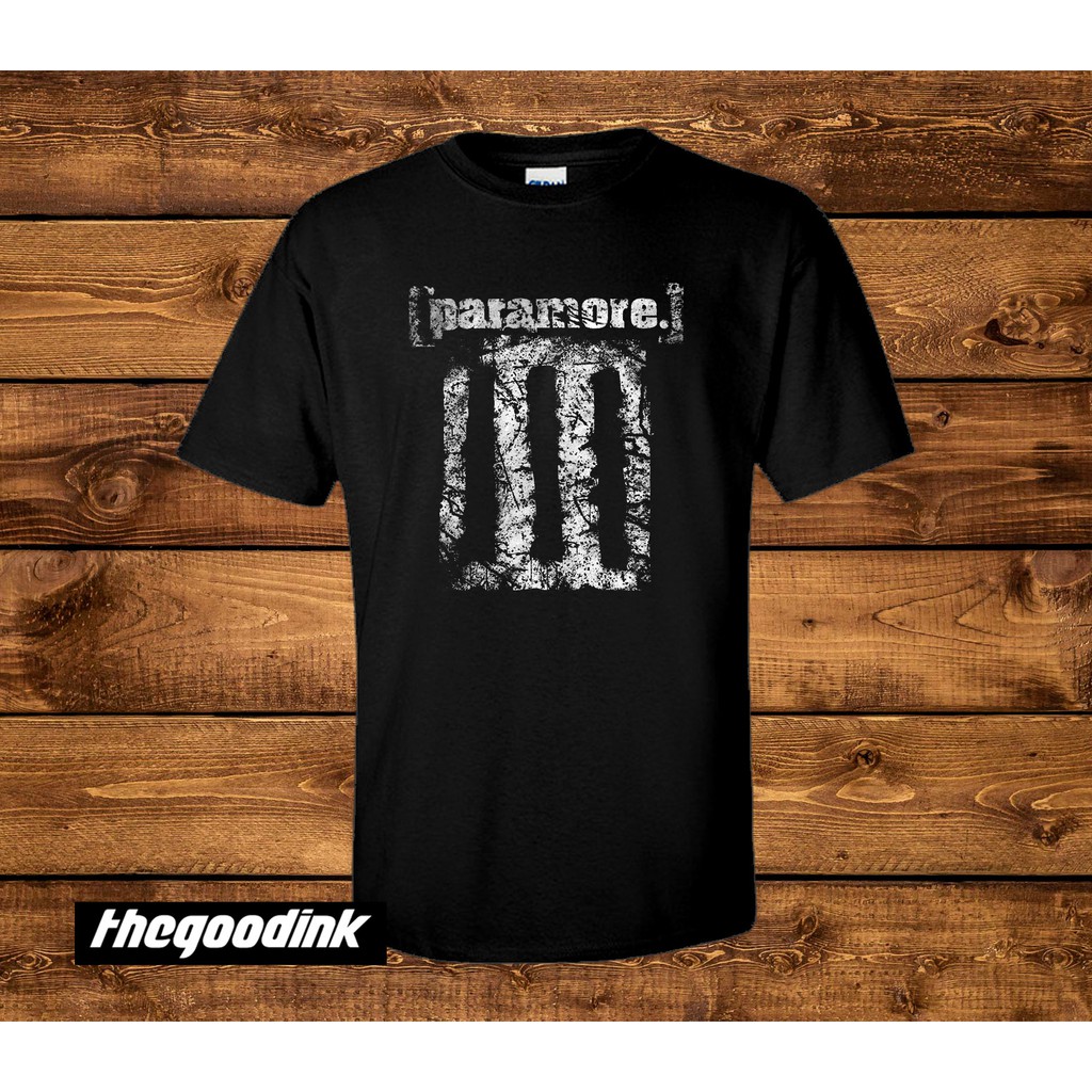 Kaos Paramore - Paramore Band Logo Hitam - Original Gildan T-shirt