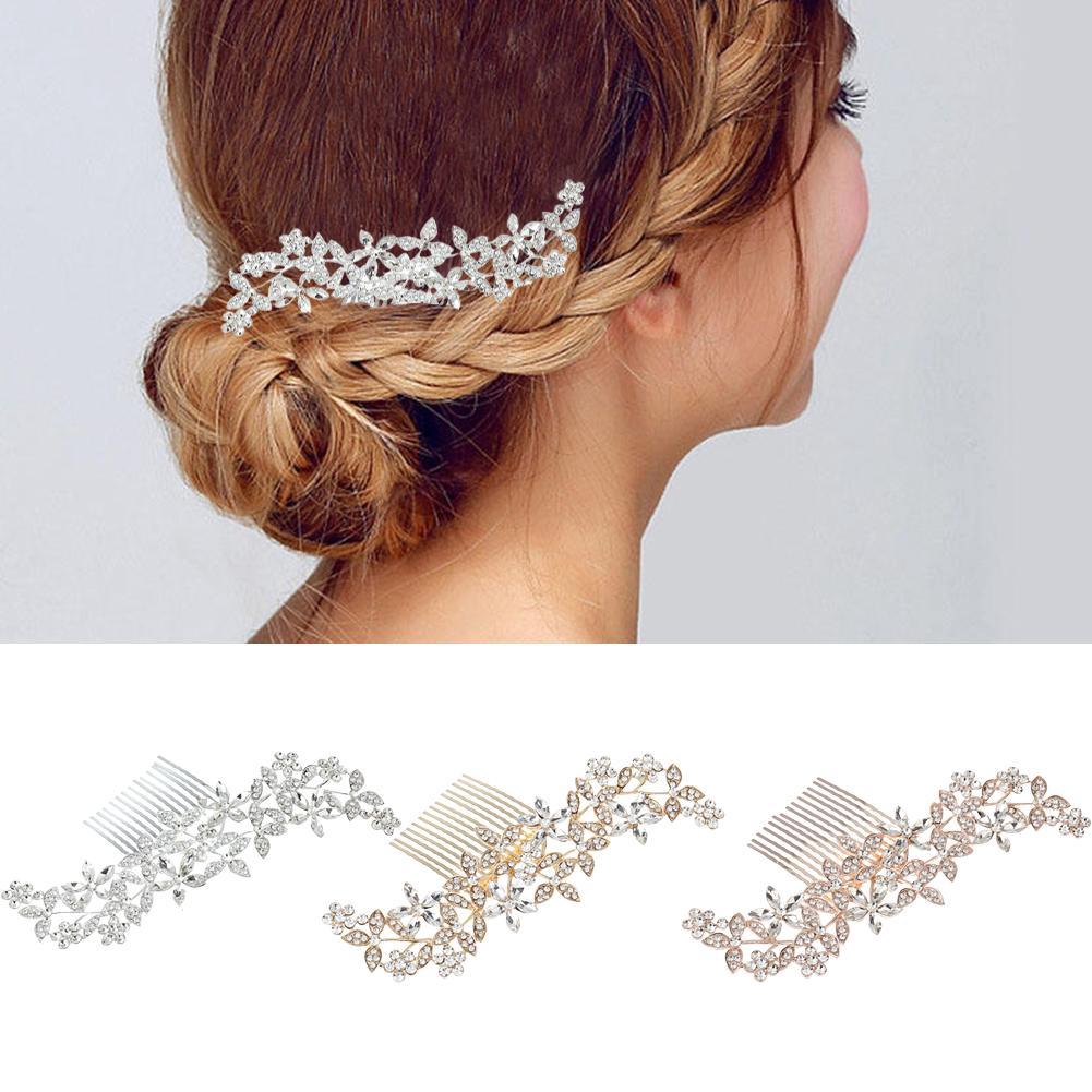 Wedding Hair Pins Bridal Diamante Crystal Slide Comb Accessories