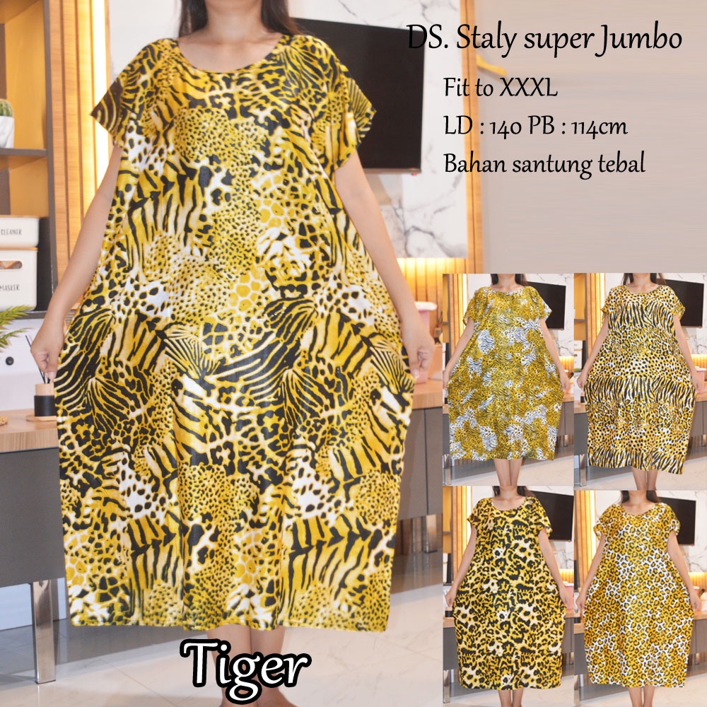 Daster super Jumbo staly LD 140 | 1kg muat 5pcs  | daster murah-7