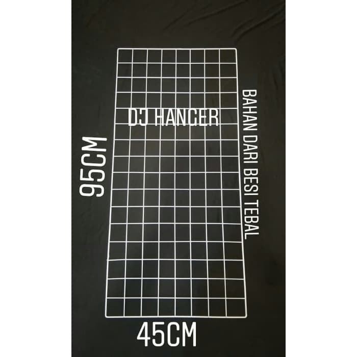 Jaring Ram Besi Dinding tebal Ukuran 45x95cm Gantungan Hook Ram Display