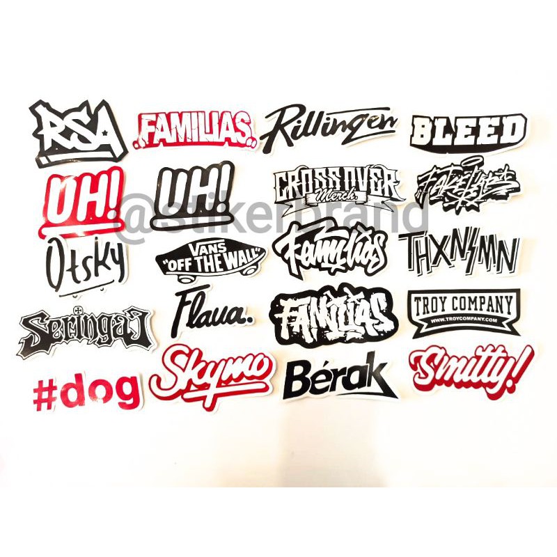 

STIKER BRAND DISTRO BISA PILIH GRAFTAC HYPEBEAST LOCALBRAND STICKER KATALOG 017