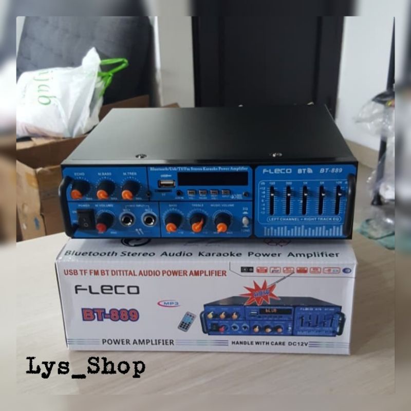 Power Amplifier Bluetooth Fleco BT-889 Original Subwoofer MP3 Player Radio