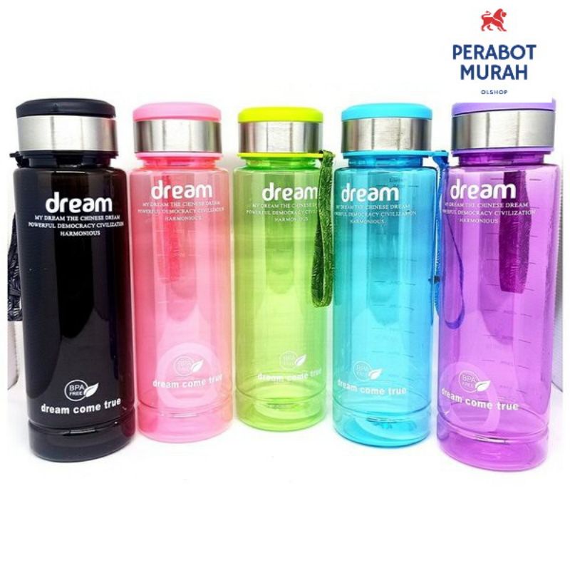 Botol Minum Plastik Berkualitas Food Grade Dream Come True 1000 ML / Drink Bottle Sporty 1Liter