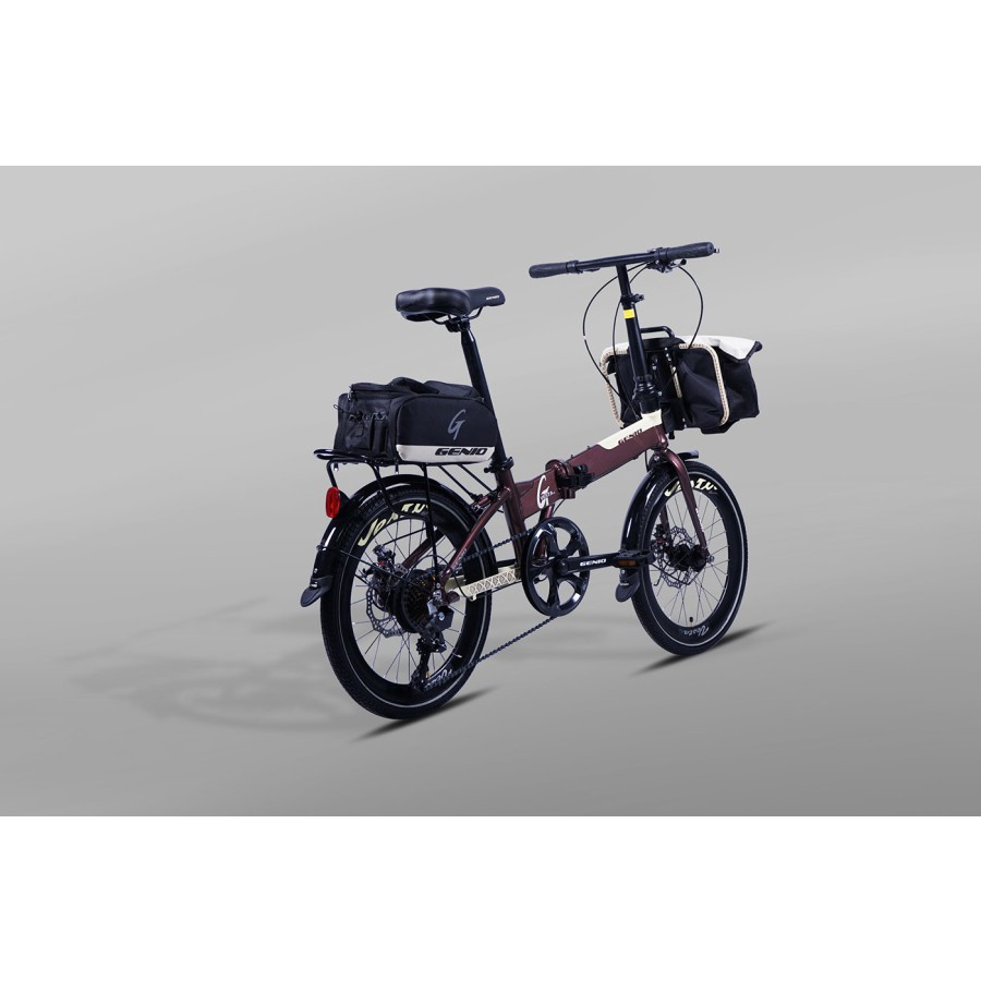 Sepeda Lipat Folding Bike Genio Vesta 1.0 Alloy 20 inch 8Speed Folding Bike Garansi SNI-6