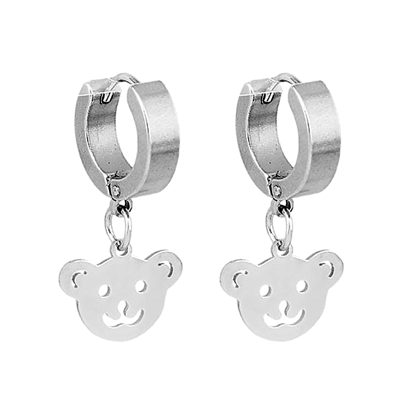 Earrings Simple Bear Pendant Does Not Fade