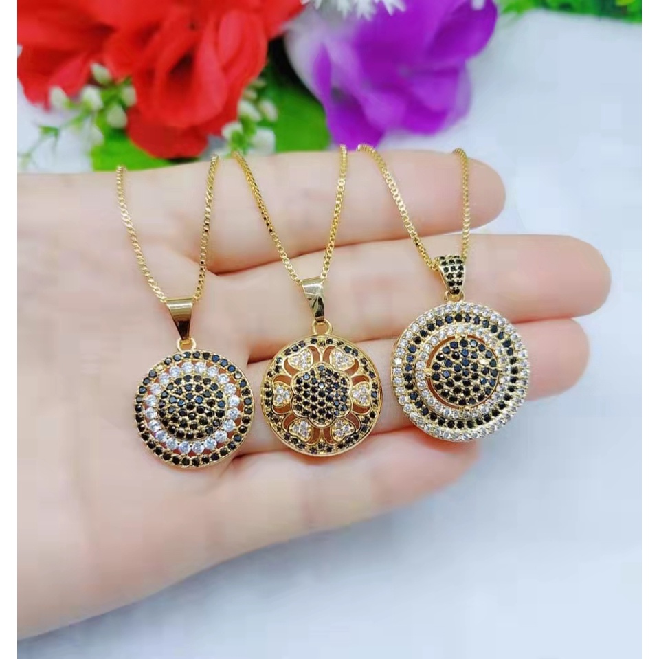 Kalung Xuping Mata Hitam Lapis Emas Perhiasan Fashion K82-85