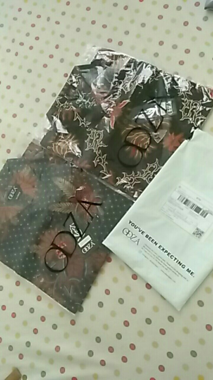 Odza Baju Batik Pria Tangan Pendek Kemeja Batik Pria Hem Slim Fit Baju Murah