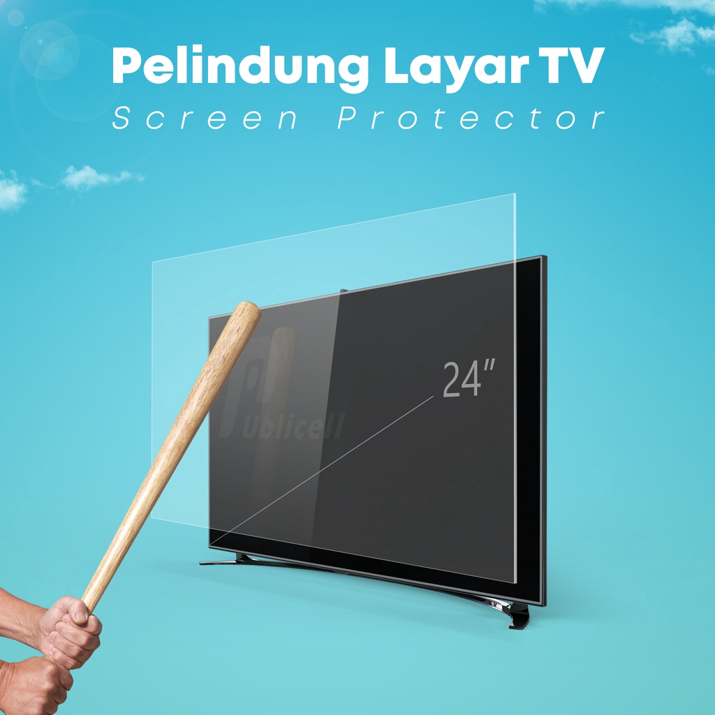 Pelindung Layar TV 24" Inch | Screen Protector TV | Screen Guard TV | Pelindung Layar TV LED LCD