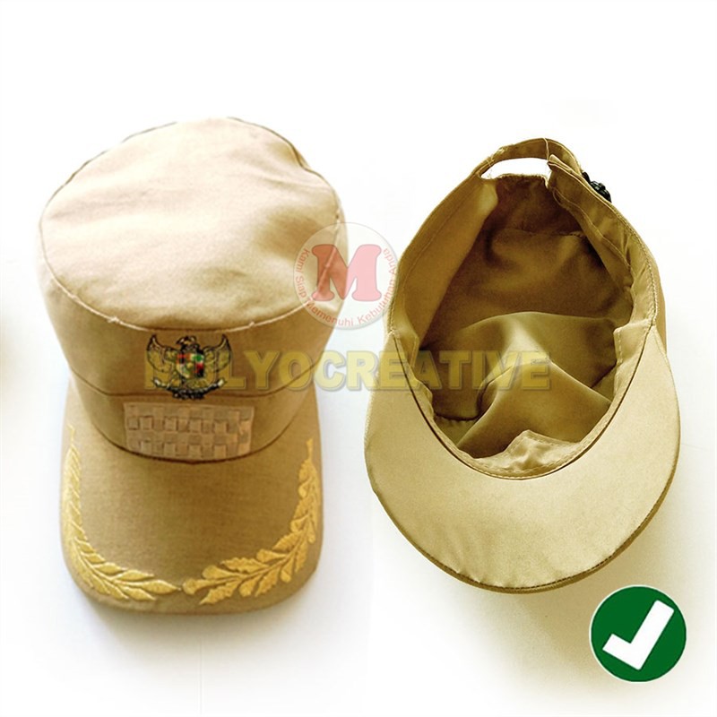 Topi PNS Kades Lurah - Topi Kepala Desa Warna Keki Murah
