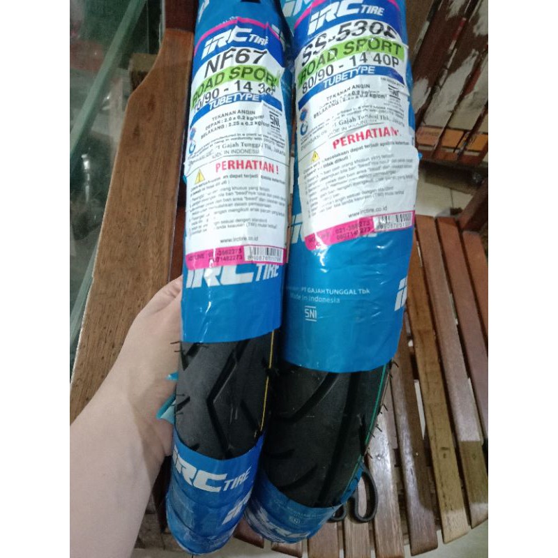 sepasang ban luar depan belakang mio j mio m3 mio sporty mio soul soul GT xeon nex spin merk IRC