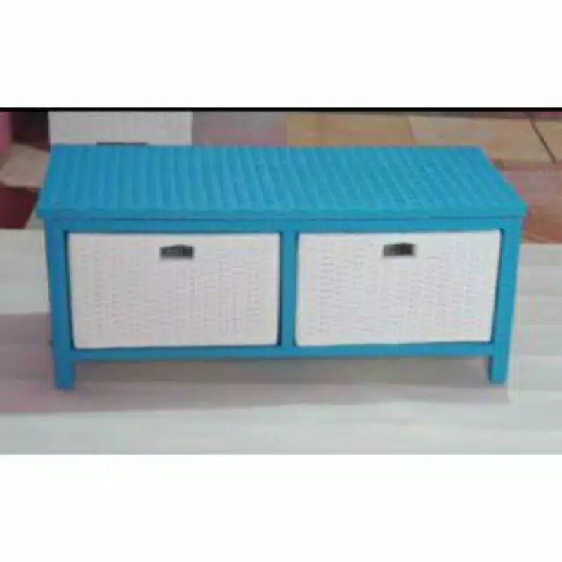 bufet serbaguna rotan sintetis laci 2 samping