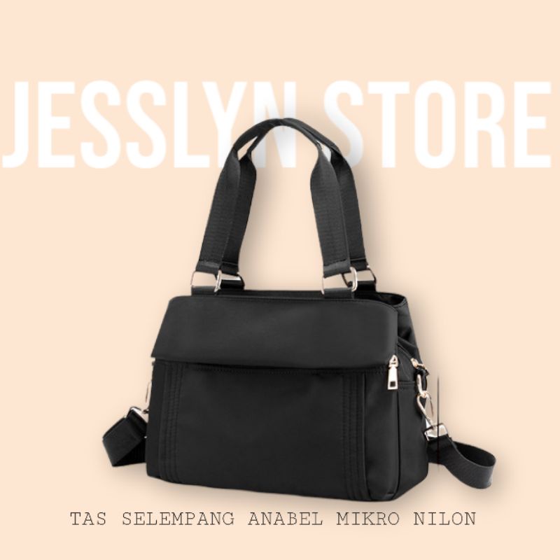 Jual JESSLYN STORE - TAS SELEMPANG WANITA MODEL ANABEL MIKRO NILON TOP