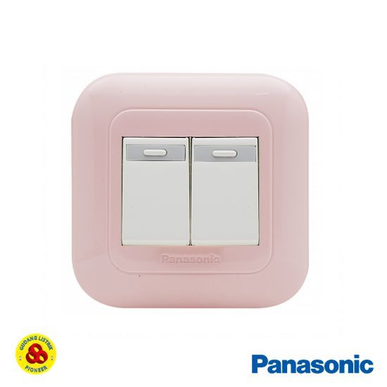 Panasonic Saklar Seri 2G 1W WEJ78029TN + WEJ5531 2 Gang Pastel Pink