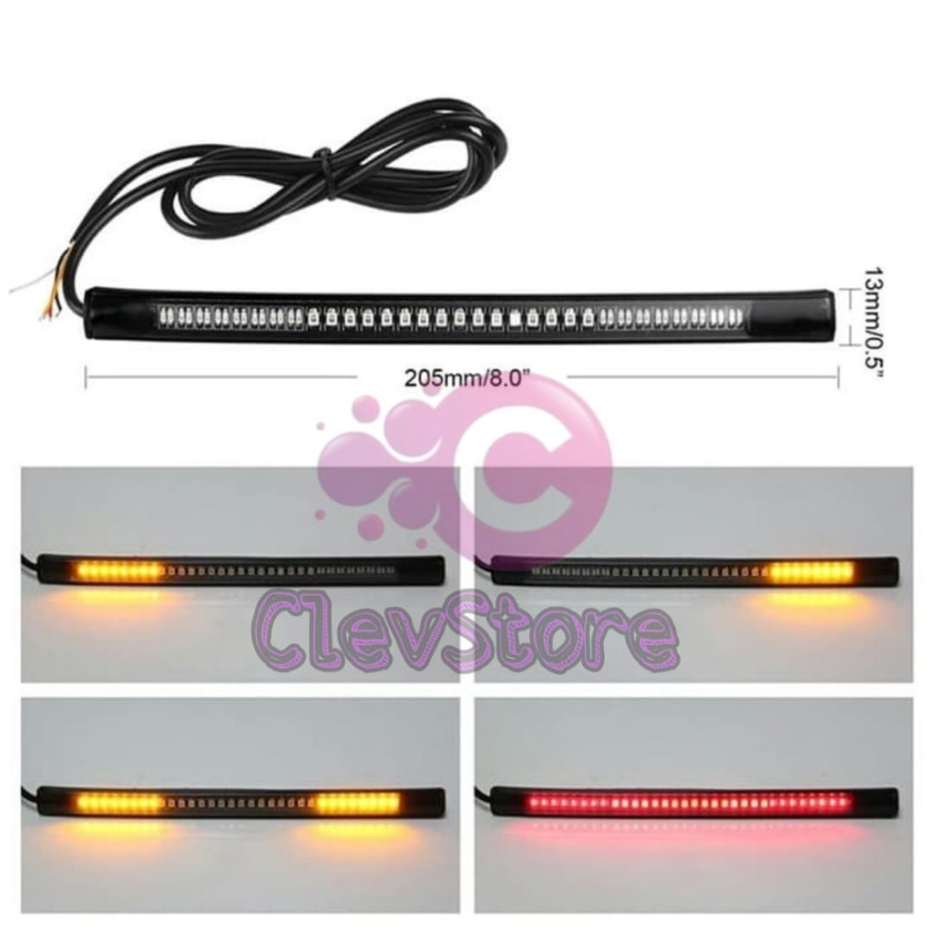 LAMPU LED STRIP FLEXIBLE AC DC REM / STOP &amp; SEIN / SEN MOTOR MOBIL BELAKANG