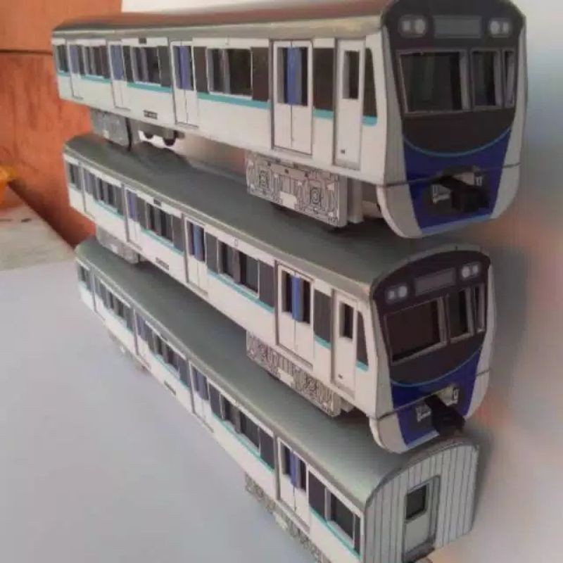 Mainan miniatur replika kereta api MRT Miniature of train Indonesia