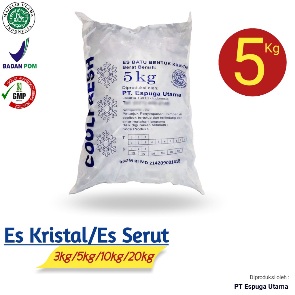 CoolFresh Es Batu Kristal/Serut 5KG BPOM RI