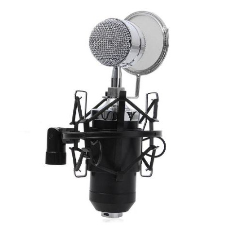 [BERKARYA] - TaffSTUDIO Mikrofon Kondenser dengan Shock Proof Mount - BM-8000 - Black