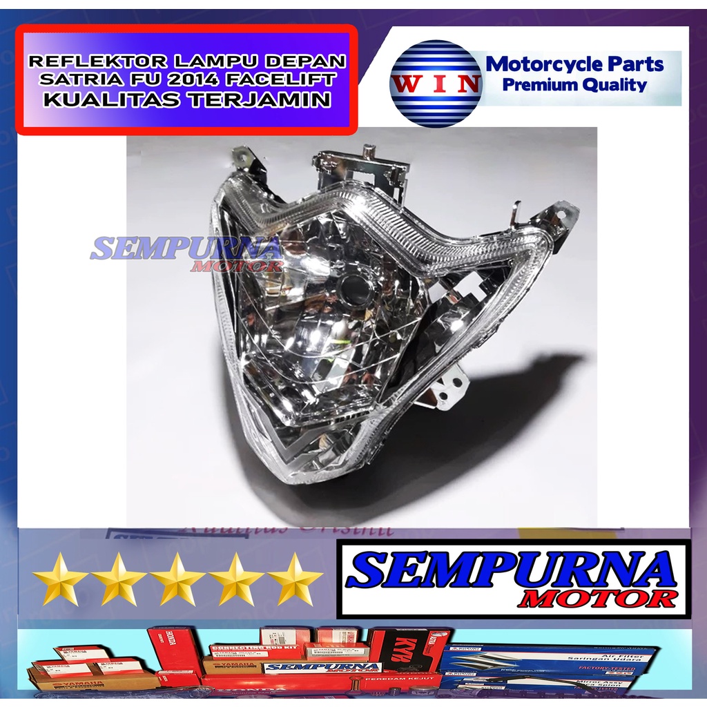 Merek Win Kualitas Original Reflektor Lampu Depan Satria Fu Facelift 2013-2015 Batok Depan