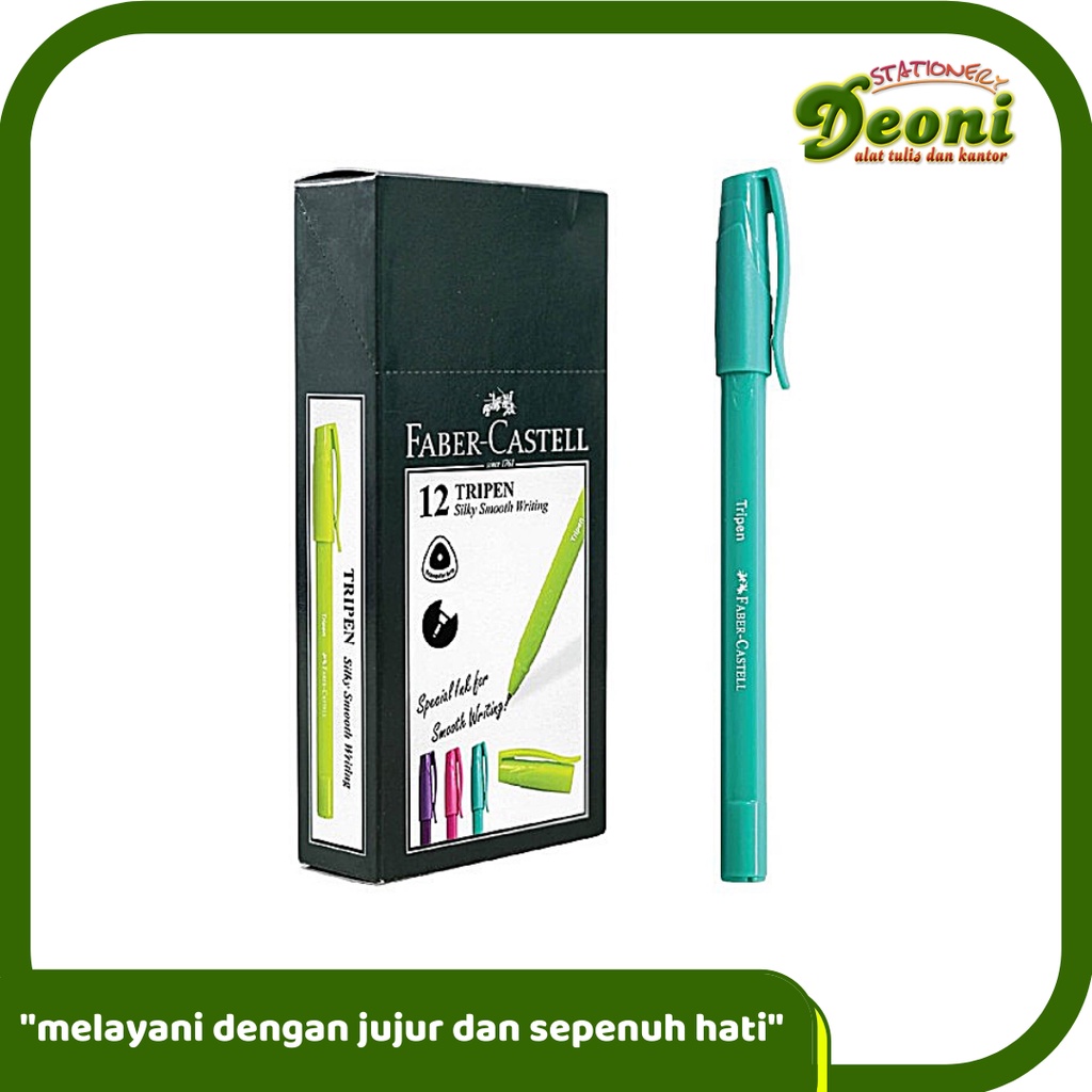 

FABER-CASTELL Tripen 0.7mm MixBarrel Black Ink Pen 12pcs