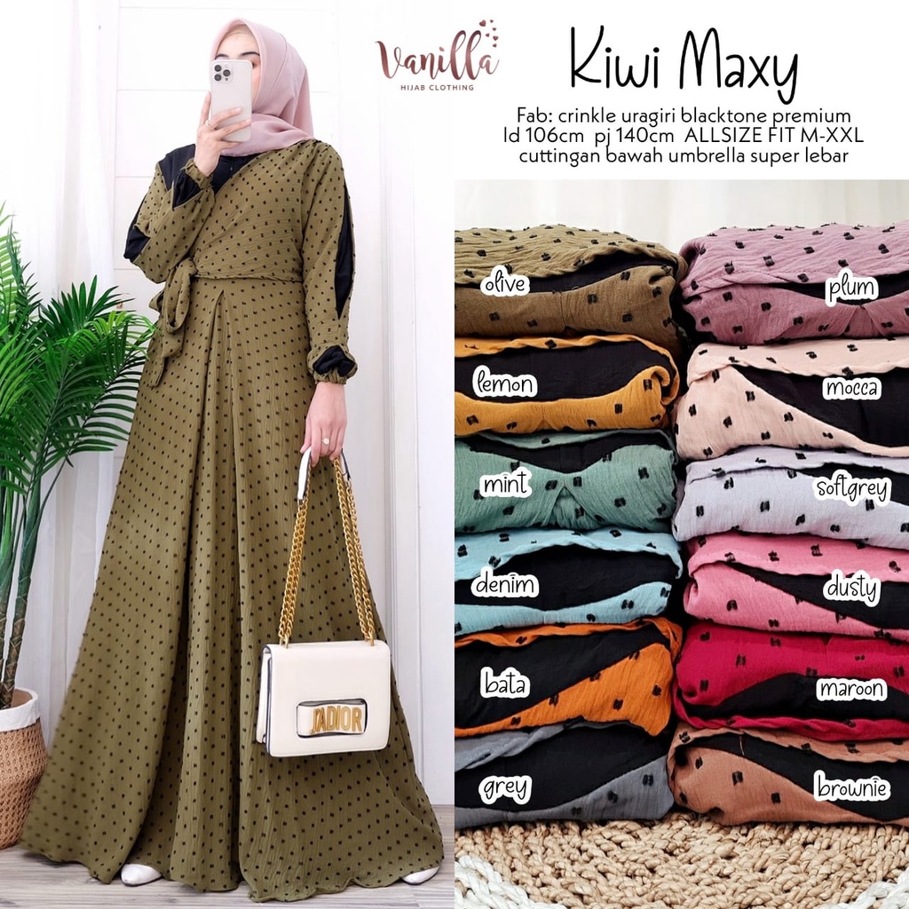 Gamis Wanita Remaja Dress Muslim Modern Polos Gamis Maxy Dress Lebar Kekinian Terbaru Crinkle Polkad