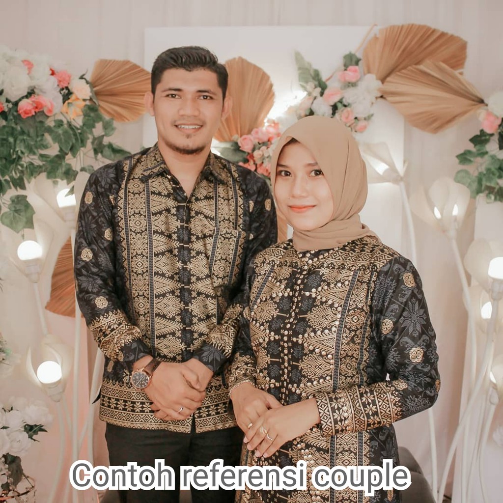 KEMEJA ANISA SONGKET UNTUK COUPLE SETELAN KURUNG ANISA BATIK JUPRI BATIK SONGKET RUMAH KEBAYA BANDUNG RUMAH SONGKET BANDUNG