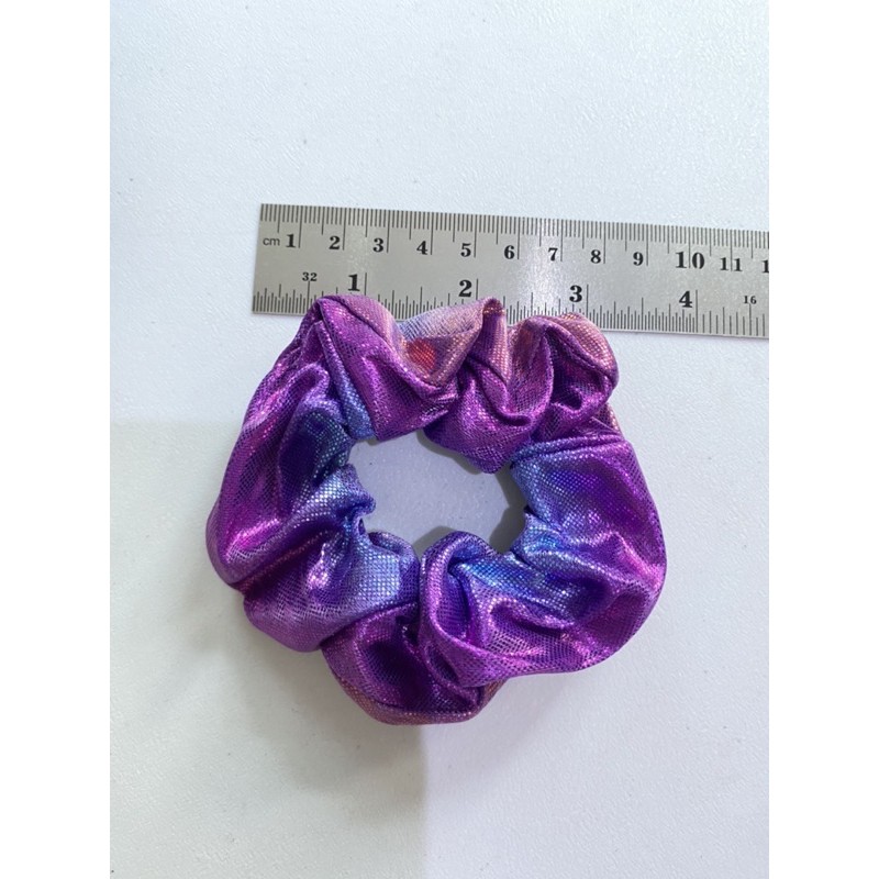 Scrunchie Mermaid Rainbow Metalik | Kunciran Mermaid | Ikat Rambut Korea Metalik