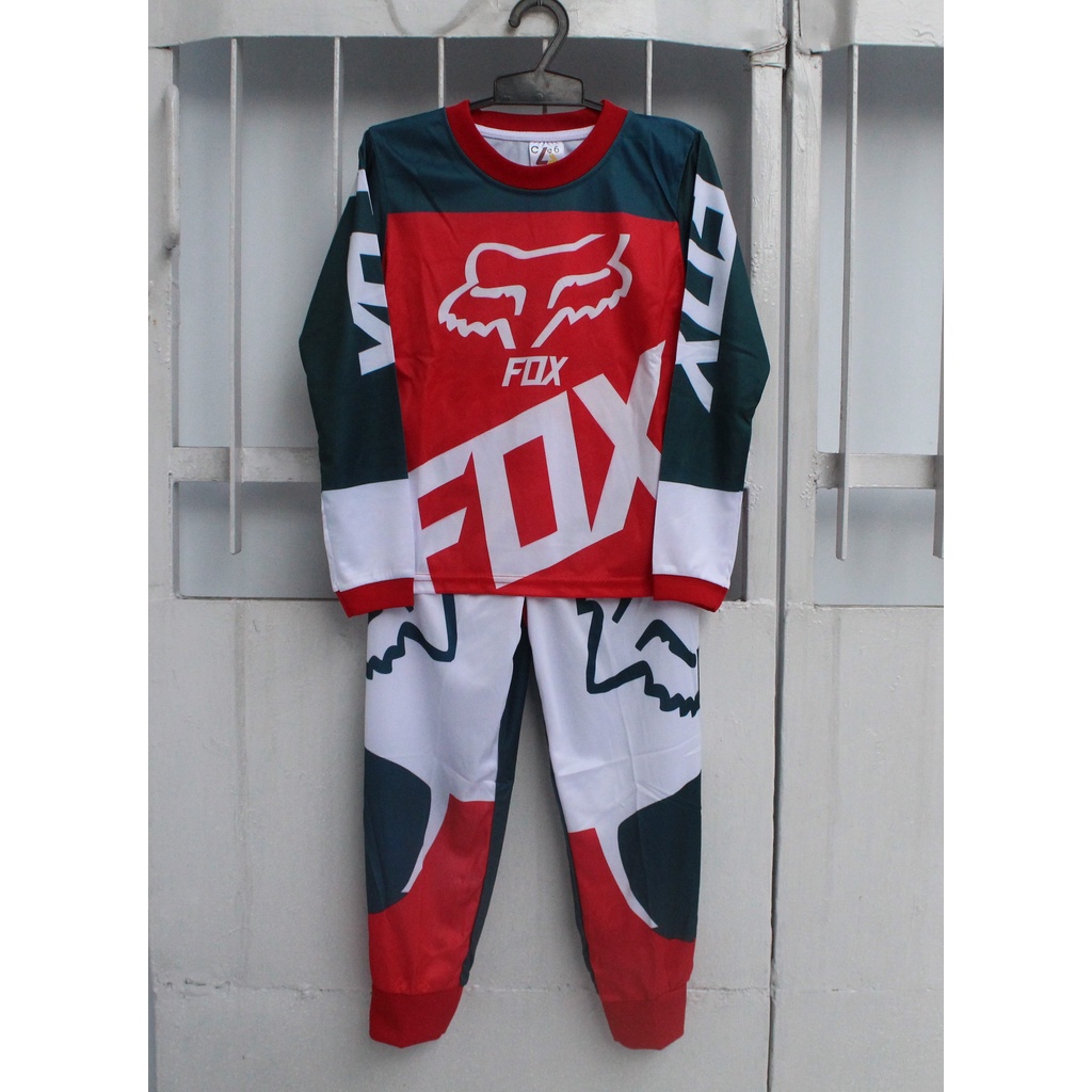 Setelan baju balap motocross baju racing anak laki laki