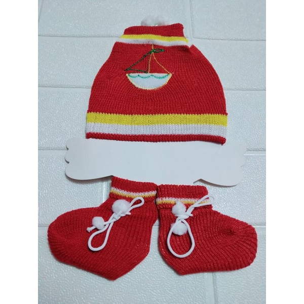 TOPI SET SARUNG TANGAN DAN SARUNG KAKI BAYI NEWBORN MURAH