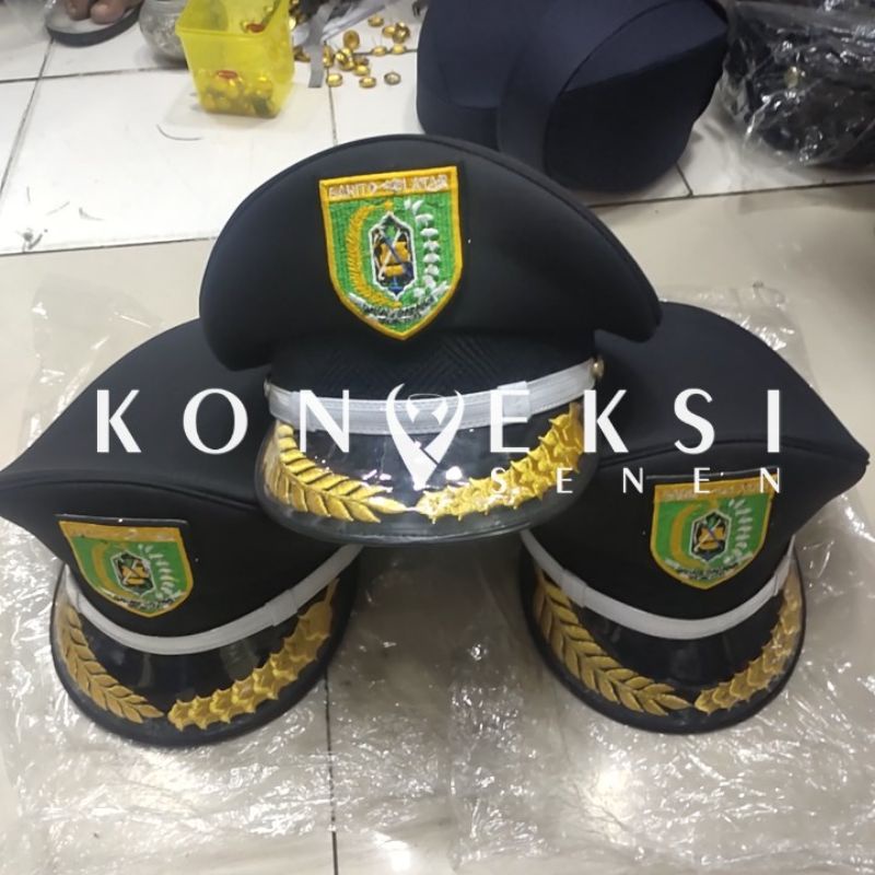 topi pet pdu lurah terbaru logo daerah masing-masing