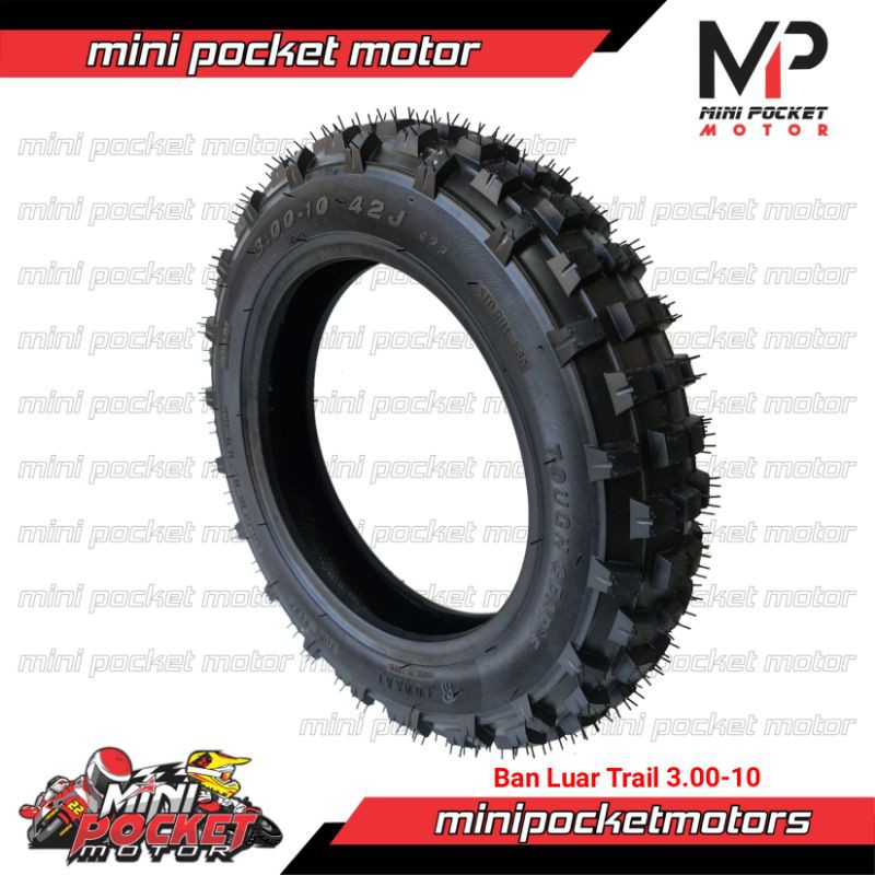 Ban Luar Trail 3.00-10 Ban Trail Ring 10 Ukuran 3.00-10 Belakang