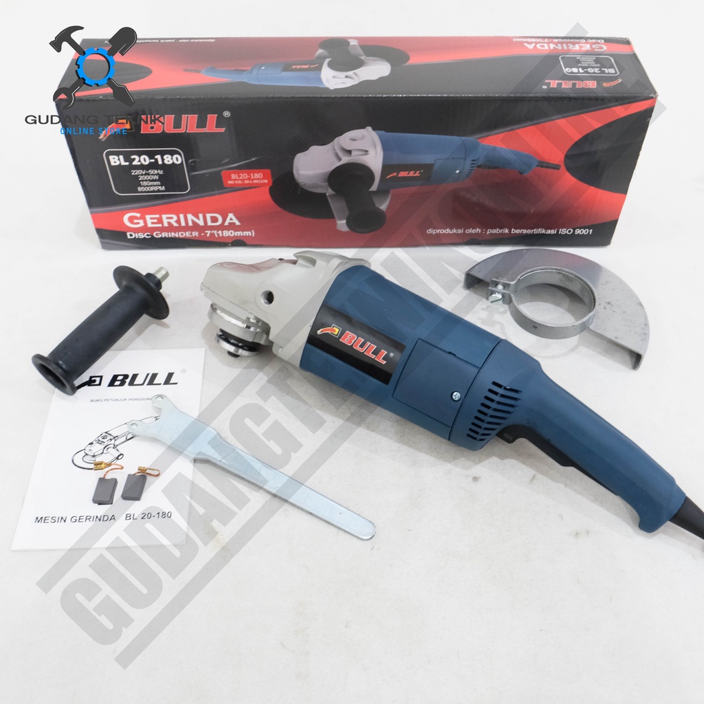 Mesin Gerinda Tangan Bull BL20-180 7inch / Angle Grinder 7 inch Bull BL 20-180