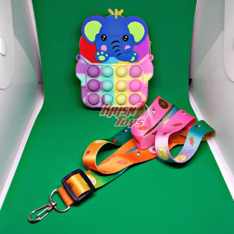 TAS POP IT ANAK RAINBOW LUCU/TAS SELEMPANG ANAK JELLY  POP IT'S