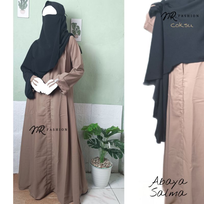 Abaya Salma Gamis Syari Muslimah Original Woolpeach Luxury Dress Exclusive-2