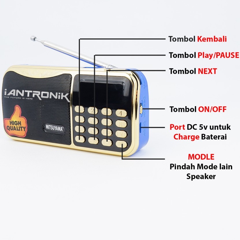 COD RADIO FM Portable USB MEMORY &amp; POWERBANK MITSUYAMA MS-4024//SPEAKER PROTABLE ALL IN ONE + POWERBANK MITSUYAMA MS-4024