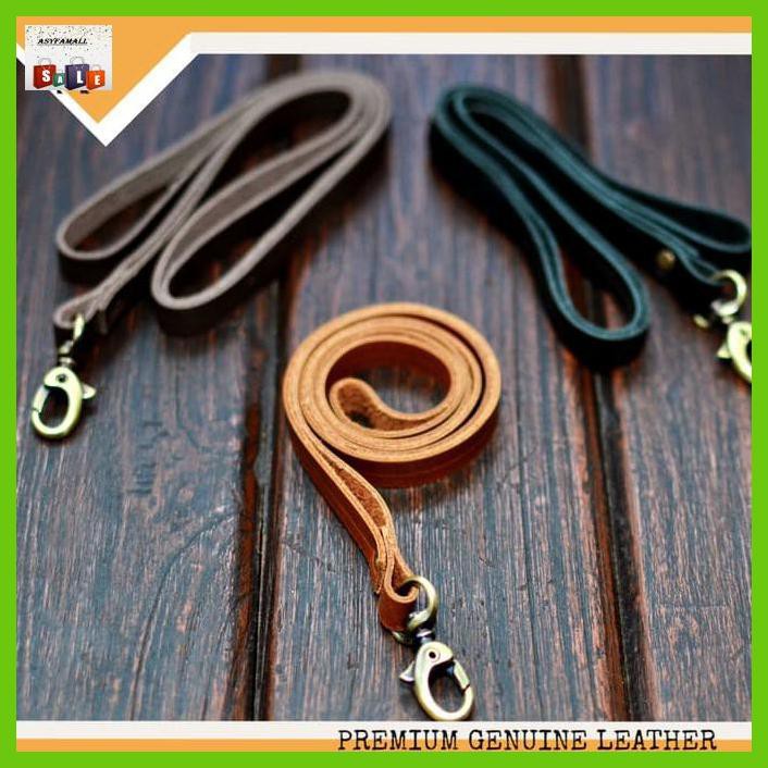 

DOCUMENTO- GENUINE LEATHER TALI ID CARD LANYARD NAME TAG GANTUNGAN TALI ID CARD -ASLIII.