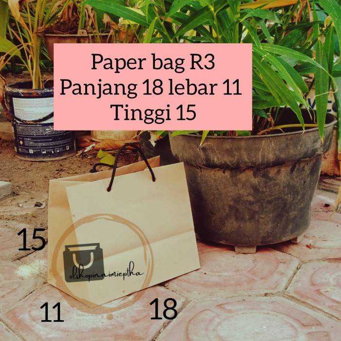 

PROMO Taa kertas / paper bag donat polos ( 14x12x18 )