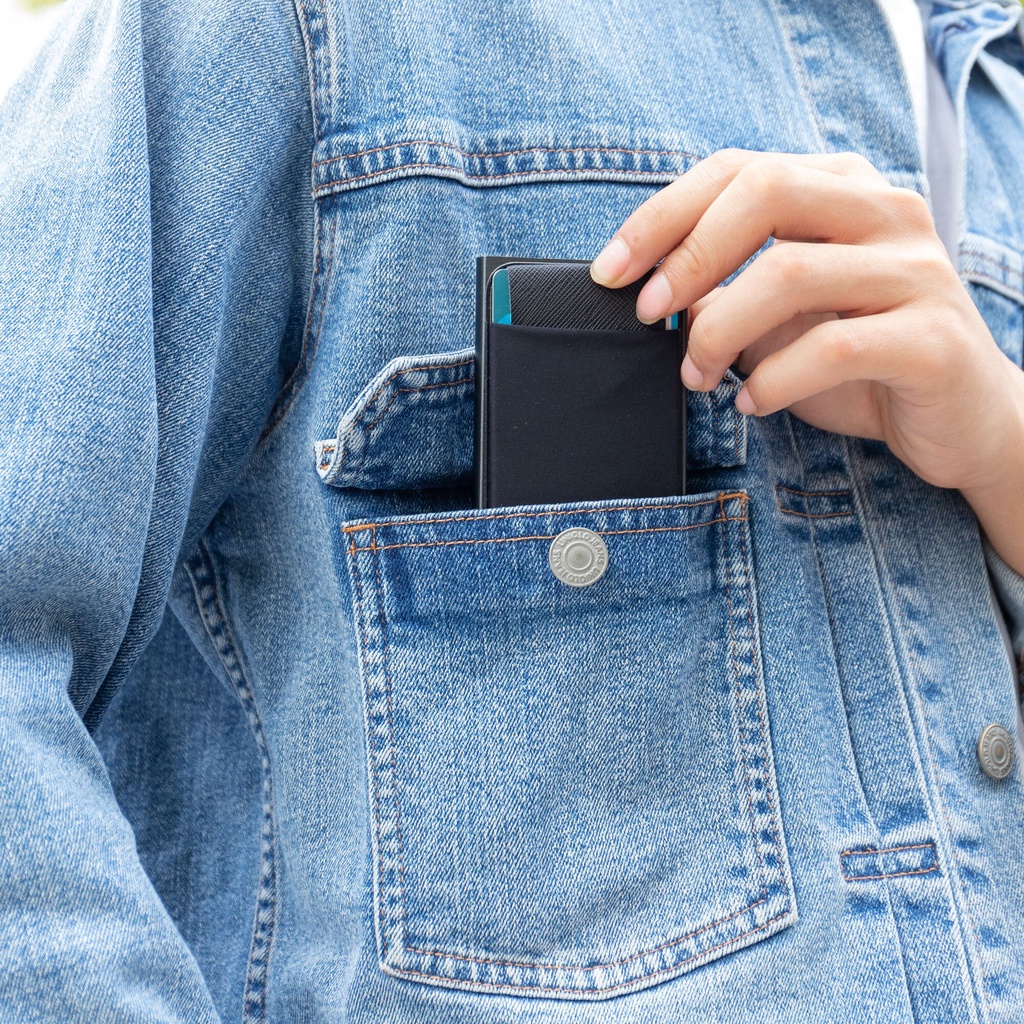Card Holder Metal Case Smart Wallet Bank Dompet Kartu Pop Up ATM CC KTP Anti Maling RFID Blocking