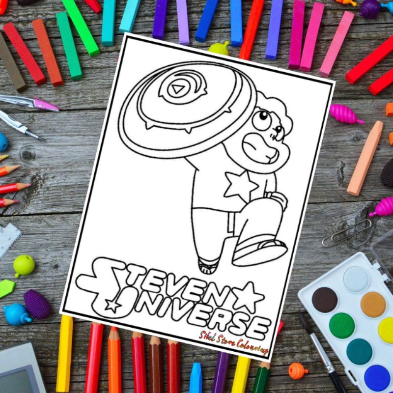 

Kertas Mewarnai Gambar Anak Tema Steven Universe / Kertas Gambar (10 Lembar Gambar)
