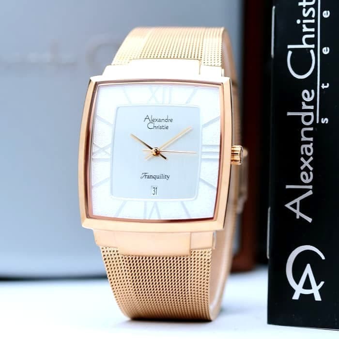 ORIGINAL Jam Tangan Pria Alexandre Christie Stainless AC 8329 / AC8329 / 8329 Garansi Resmi 1 Tahun.