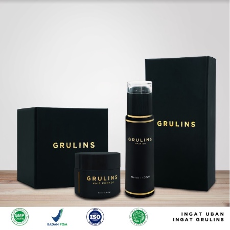 M2SUPPLIER - Grulins Pomade Penghitam Rambut Dan Grulins Hair Oil