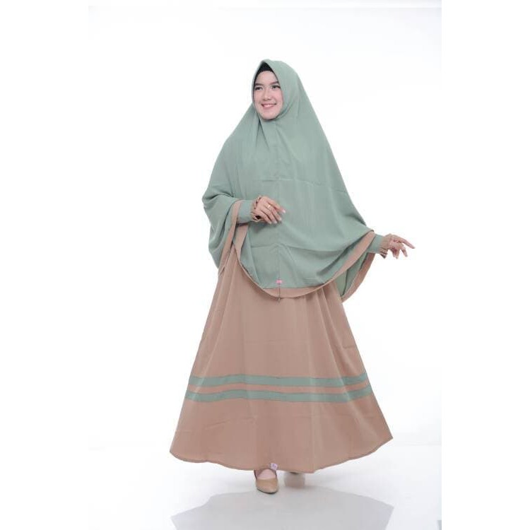 Terbaru Gamis Hijabisme Set Syari Ori Aisha Maxi Dress Wolfis + Khimar + Cadar