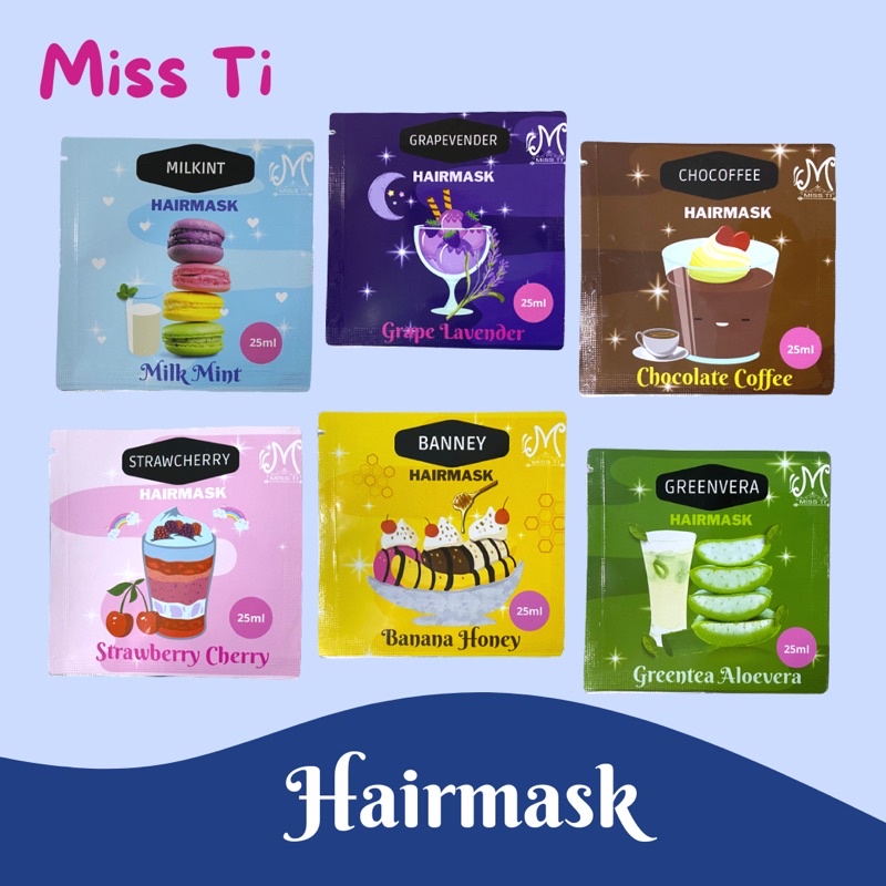 Hairmask miss ti 25gr creambath sachet travel praktis BPOM 50%